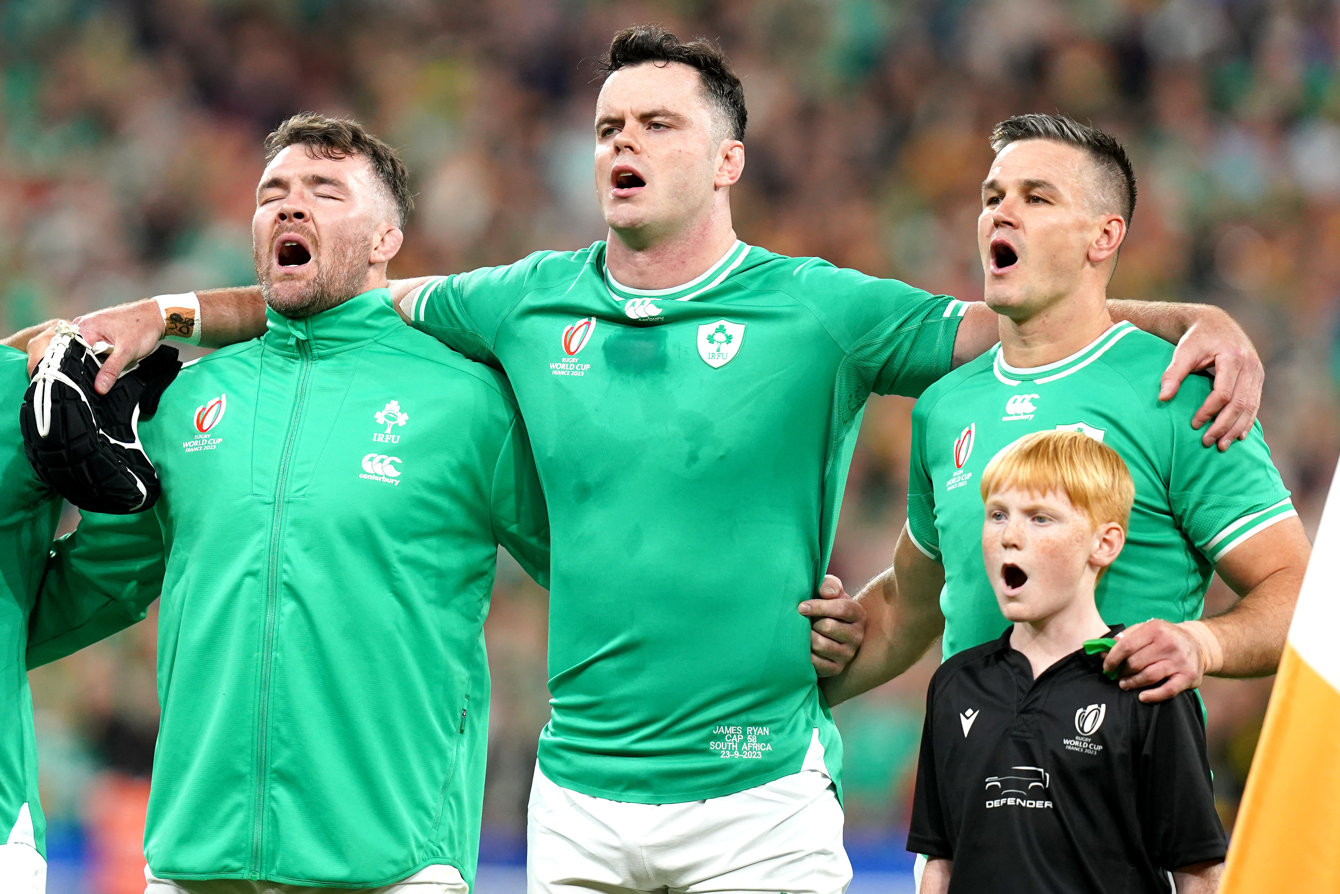 Ireland’s Jonathan Sexton (right) will captain his side in Paris