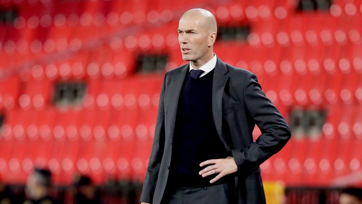 Zinedine Zidane during Real Madrid's 4-1 LaLiga win over Granada