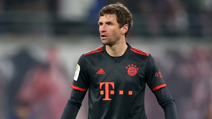 Thomas Muller came on as a late substitute against RB Leipzig