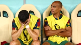 Cristiano Ronaldo (left) was on the bench against Switzerland
