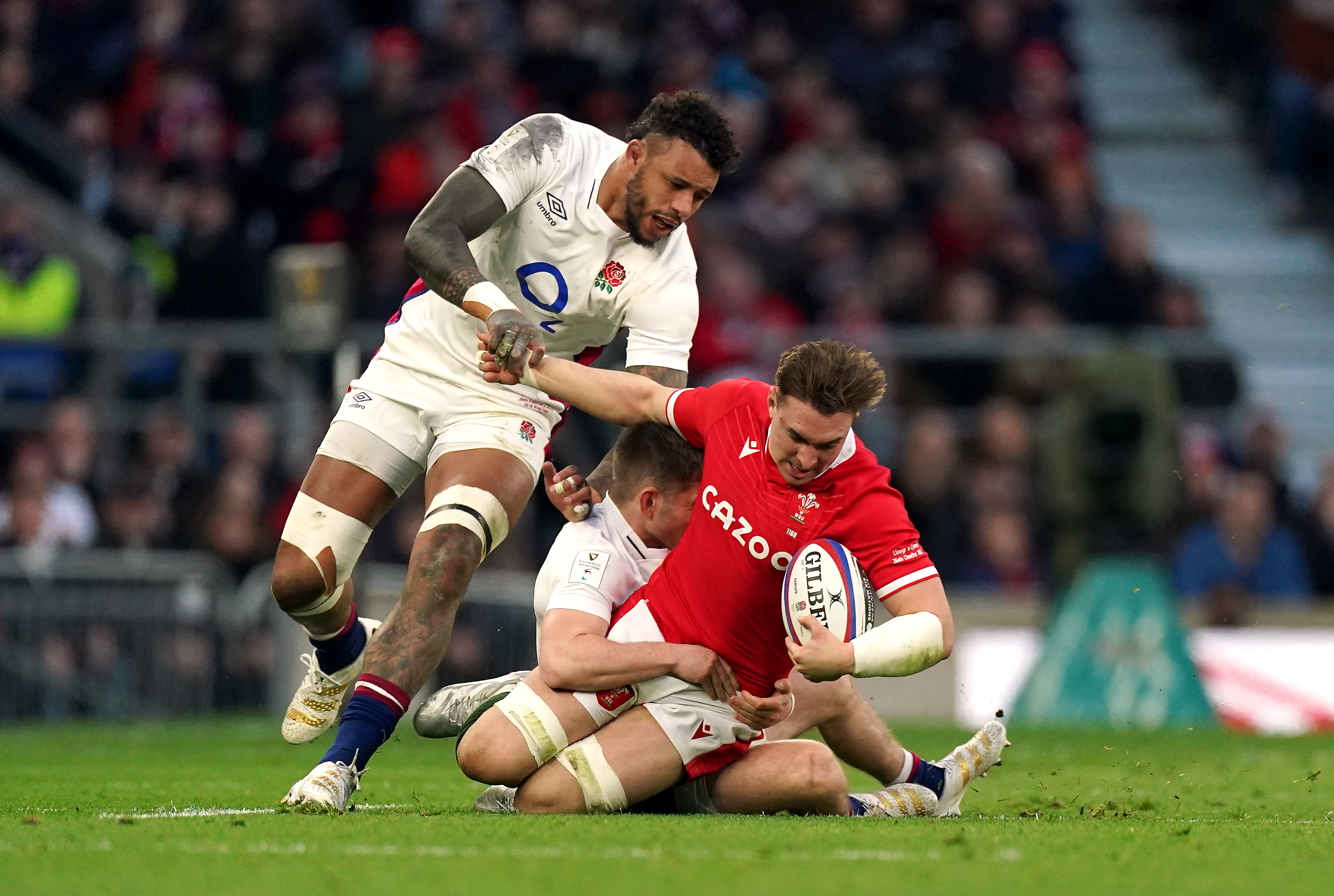 Taine Basham failed a head injury assessment after the tackle