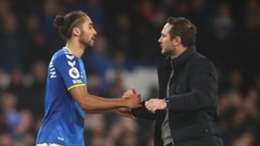 Dominic Calvert-Lewin and Everton manager Frank Lampard