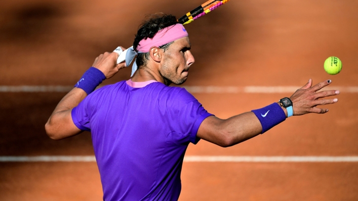 Rafael Nadal celebrates in Rome