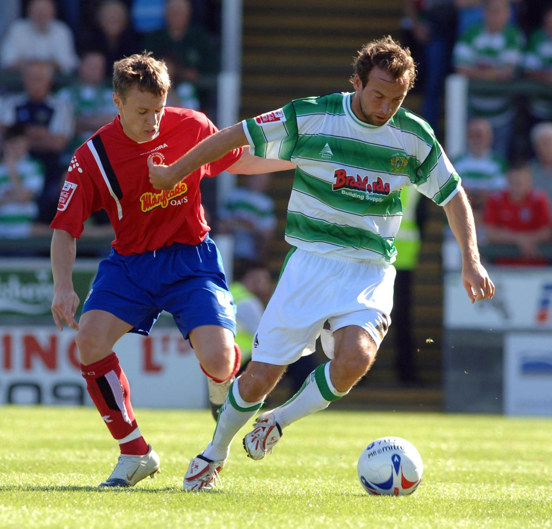 Marcus Stewart (right) in action for Yeovil