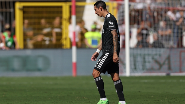 Di Maria was given a 40th-minute red card