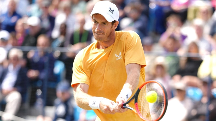Andy Murray eased to victory in the first round of the Surbiton Trophy (John Walton/PA)
