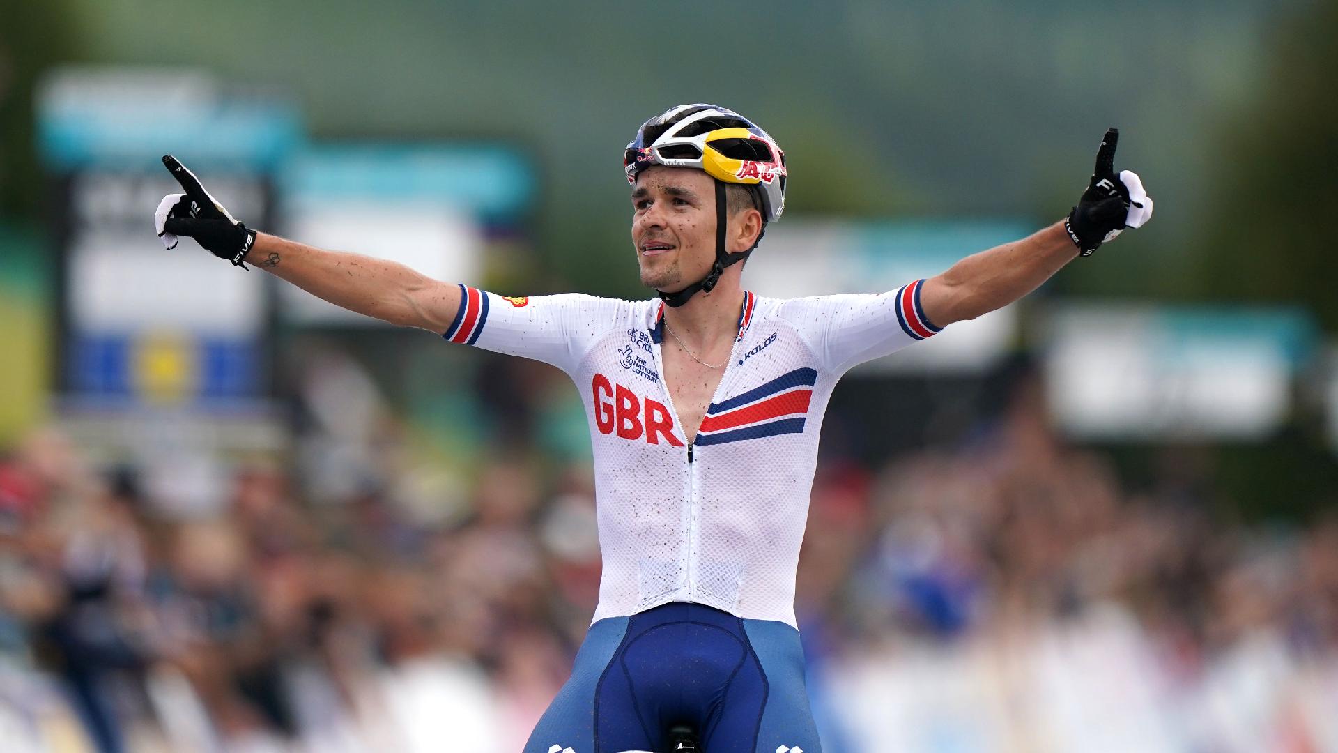 Tom Pidcock was crowned mountain bike cross-country Olympic world champion in Glentress Forest on Saturday (Tim Goode/PA)