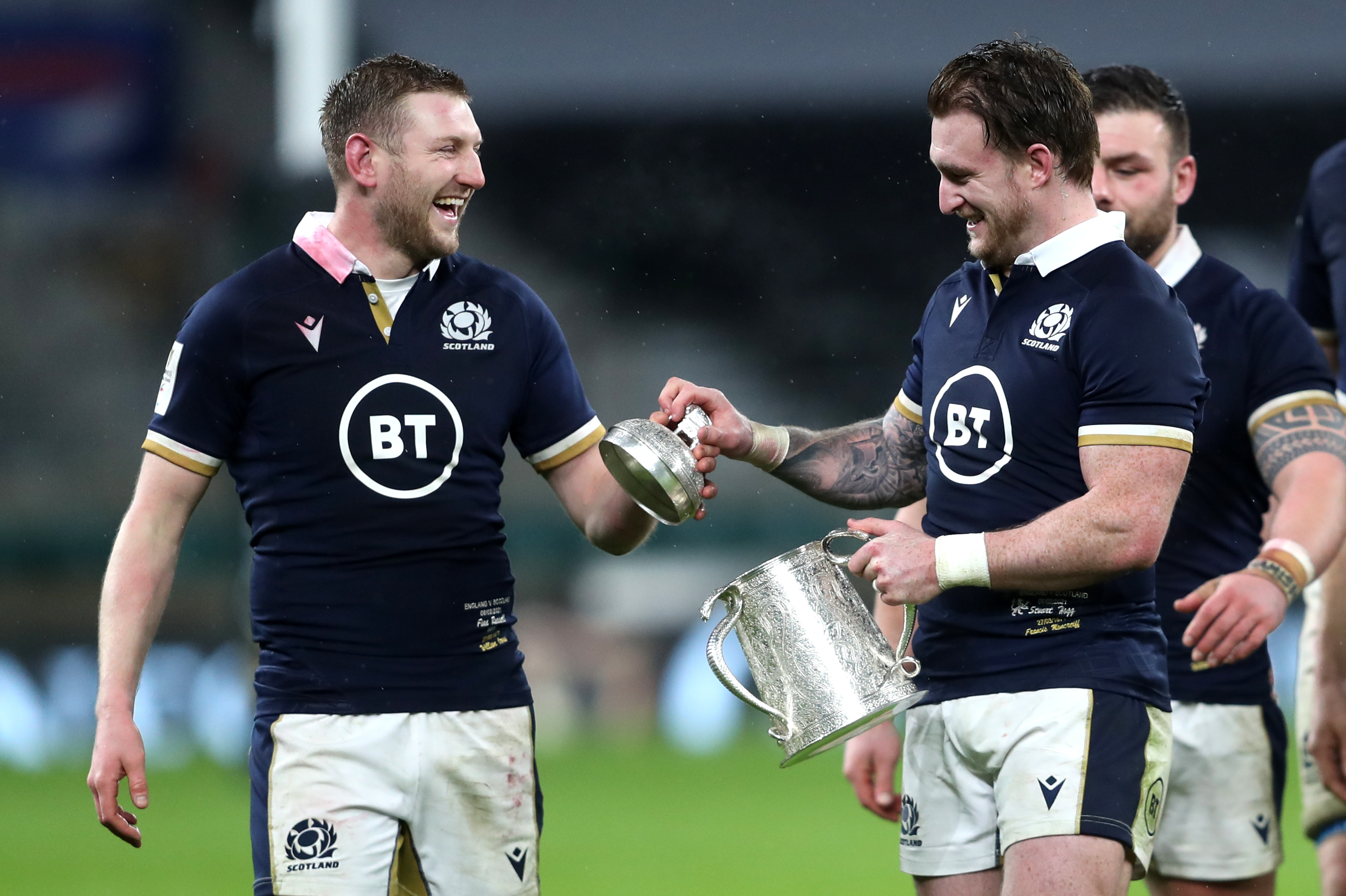 Finn Russell (left) and Stuart Hogg