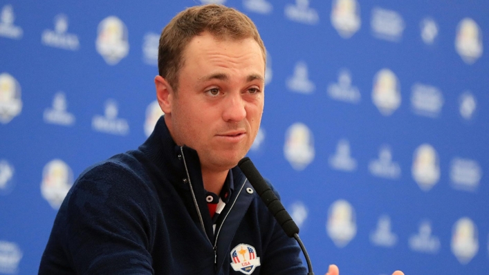 Justin Thomas feels “very, very fortunate” to be given a Ryder Cup wild card after some poor form this season (Gareth Fuller/PA)