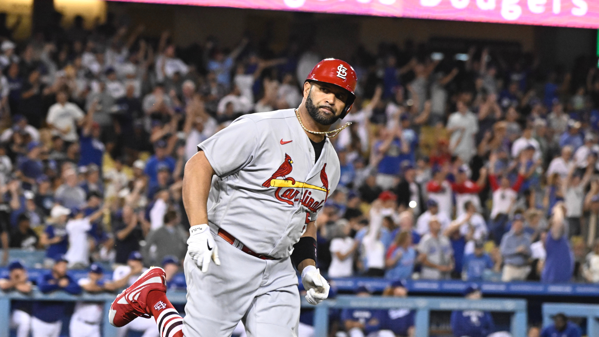 Albert Pujols made history in the St Louis Cardinals' win on Friday