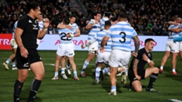 Argentina celebrate a famous win over New Zealand