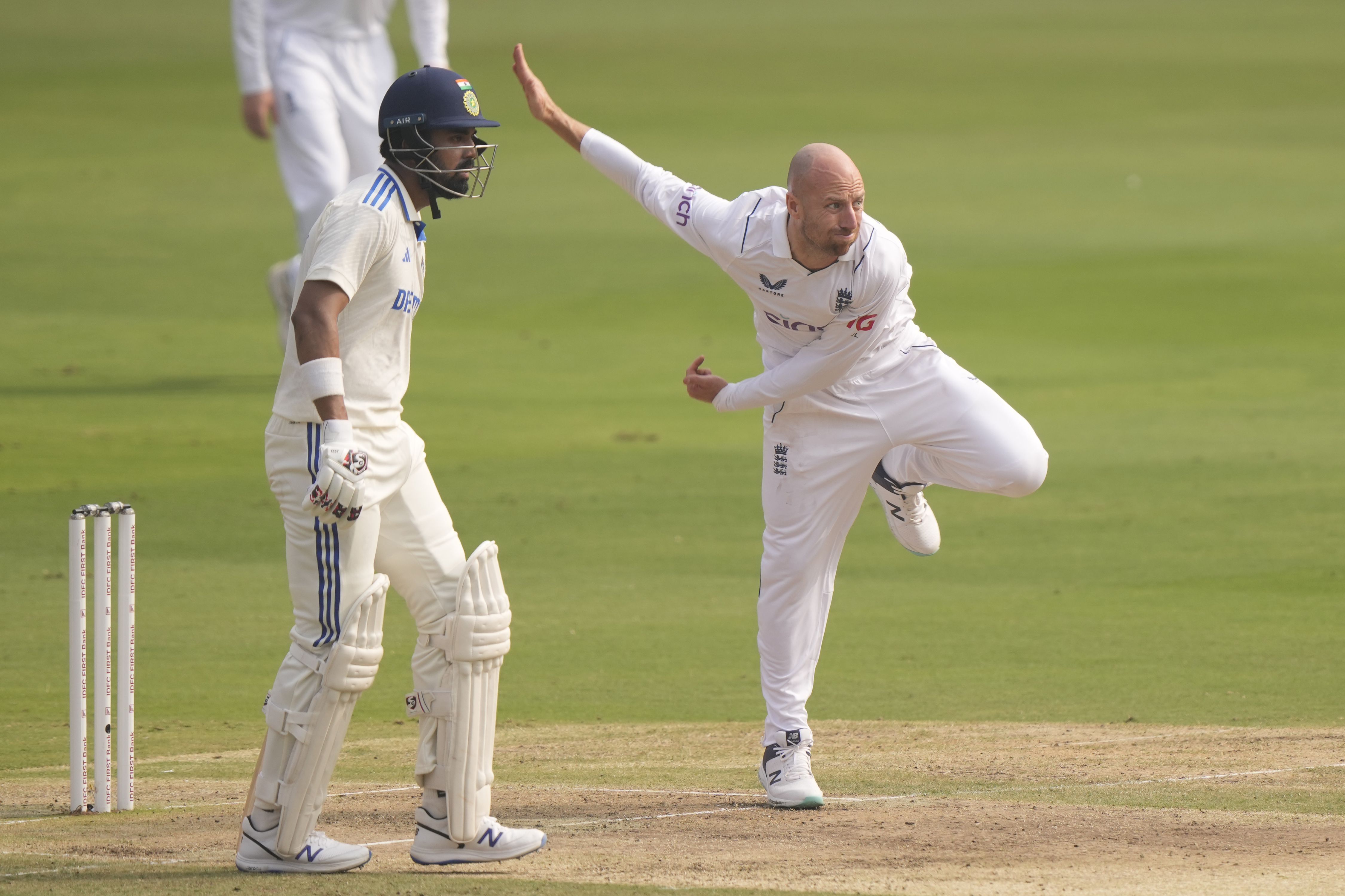 Jack Leach played a limited part in the first Test win.