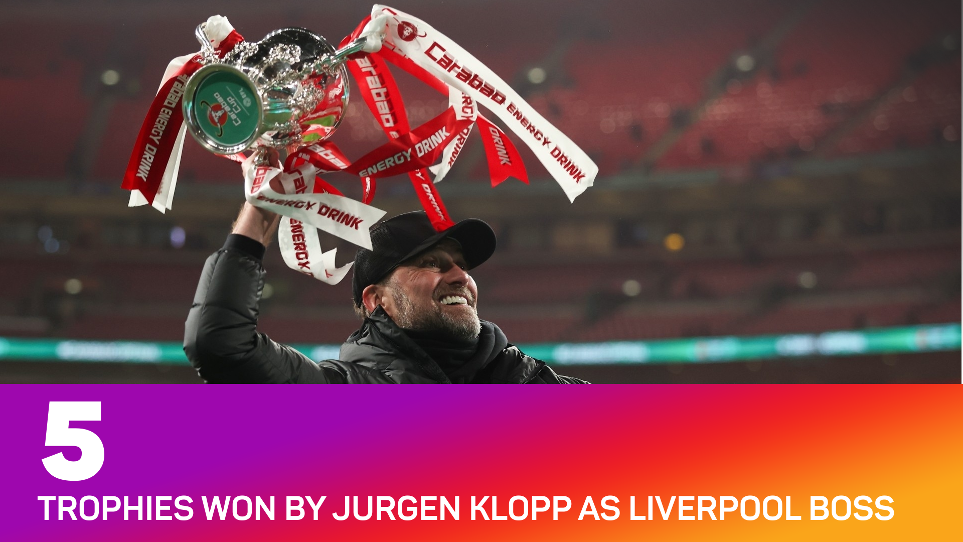 Jurgen Klopp has won five trophies as Liverpool manager