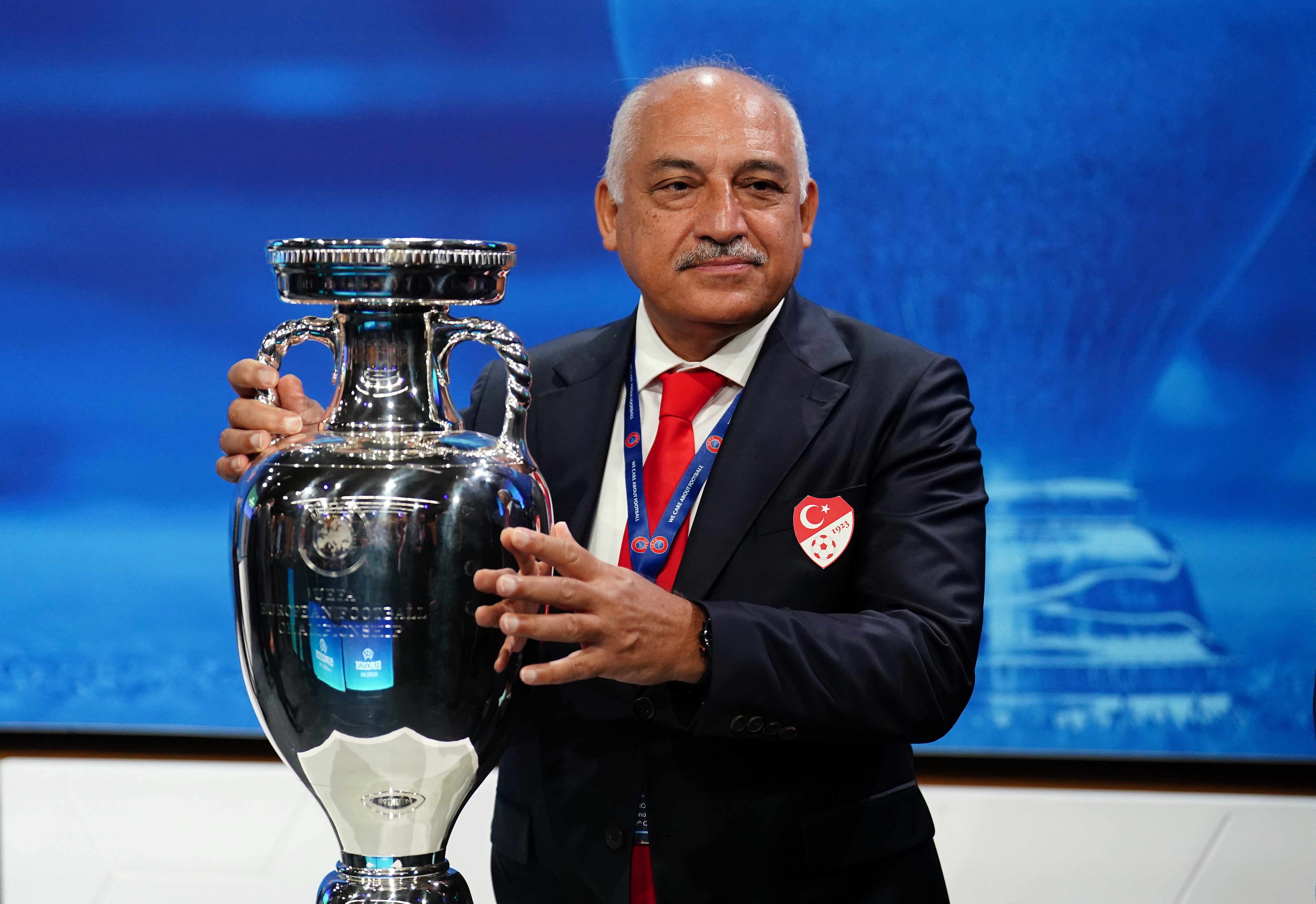 TFF president Mehmet Buyukeksi pictured in Nyon in October after Turkey was awarded joint hosting rights for Euro 2032