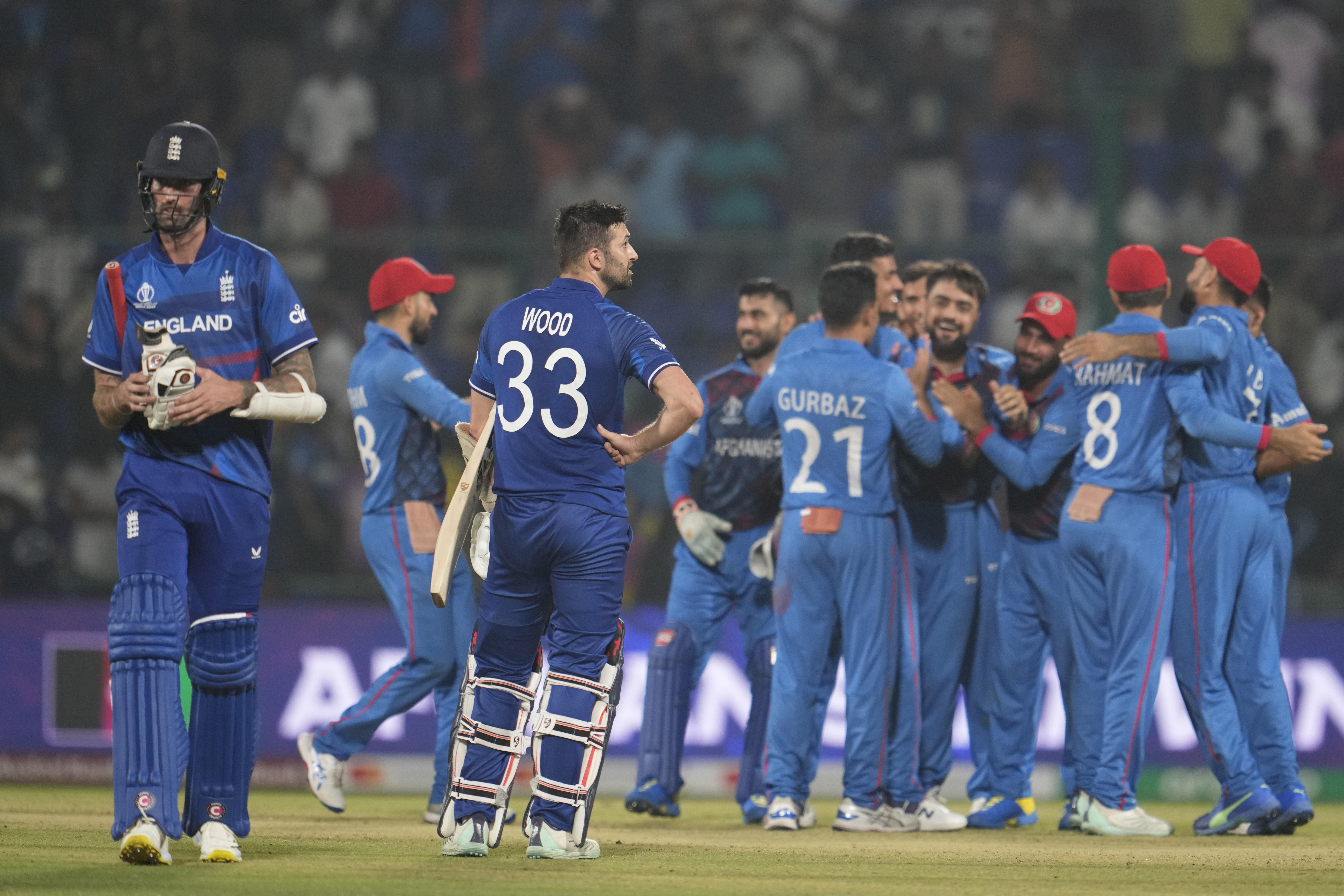 Afghanistan celebrate victory over England