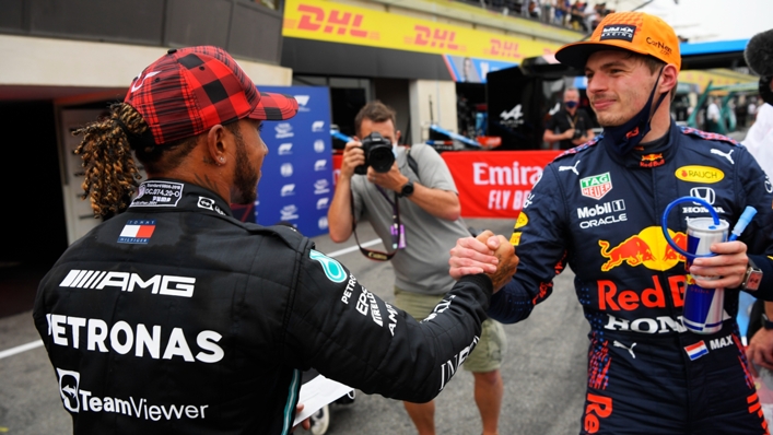 Max Verstappen (right) and Lewis Hamilton (left) renew their rivalry again this weekend