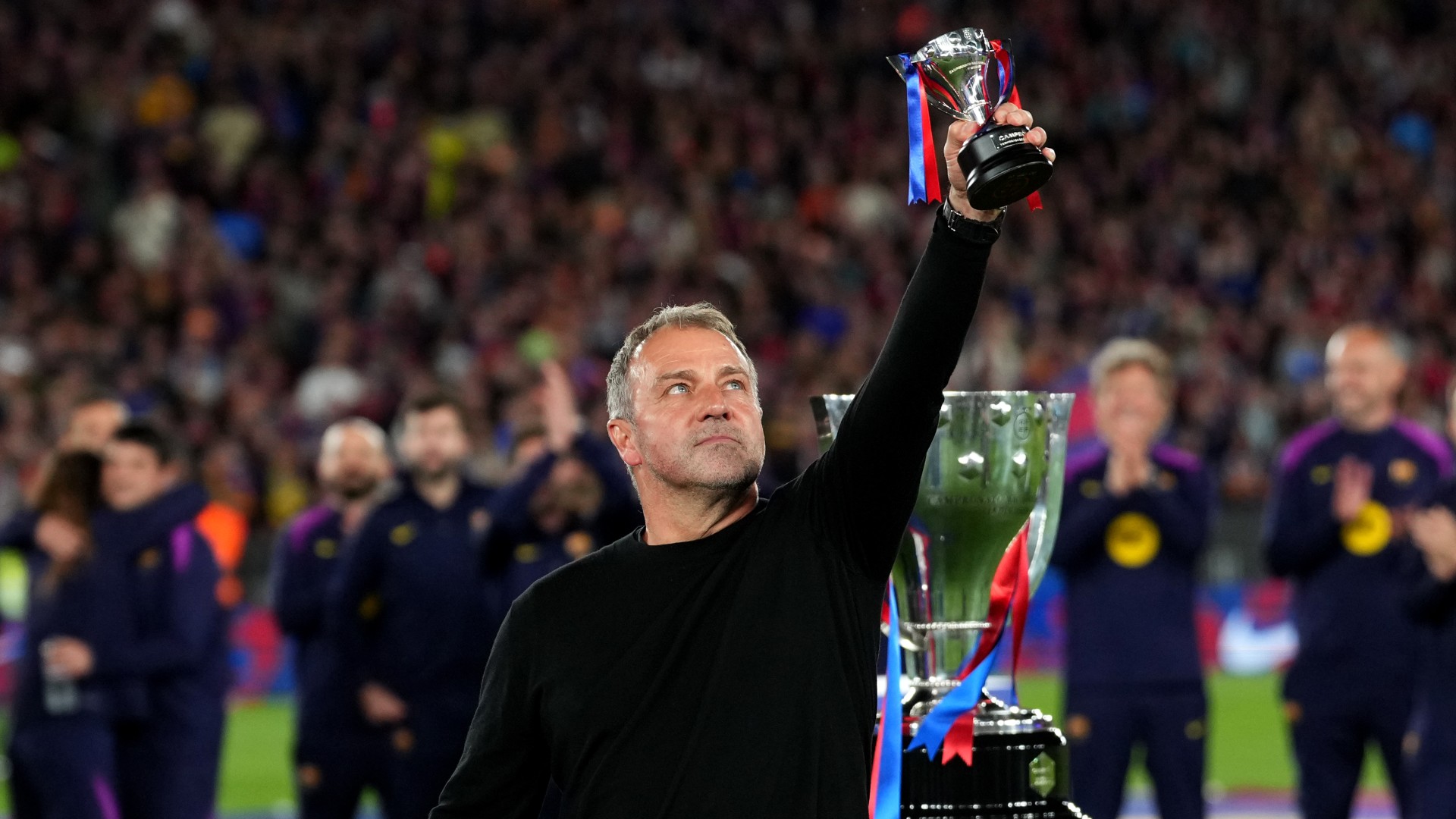 ‘I’ll never forget this moment’ – Flick revels in emotional title triumph after Clasico win
