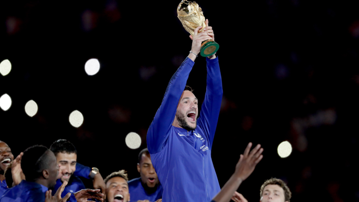Hugo Lloris of France with the World Cup Trophy