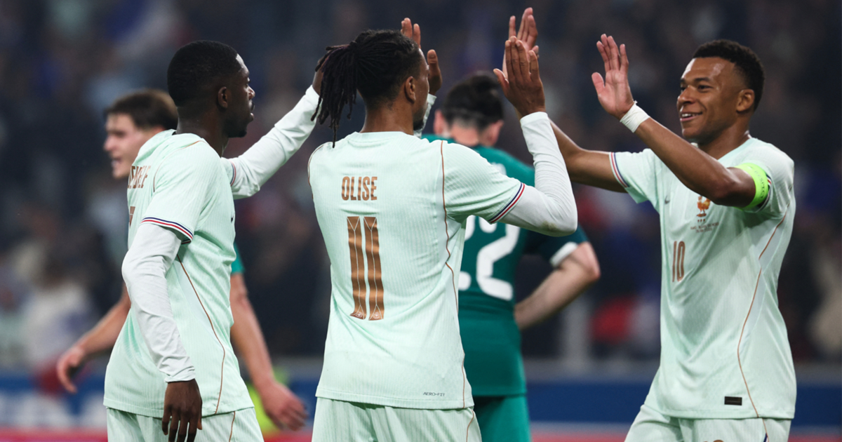 Ousmane Dembele, Michael Olise and Kylian Mbappe