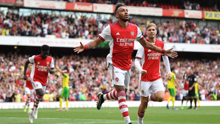 Pierre-Emerick Aubameyang ended Arsenal's long wait for a goal on Saturday.