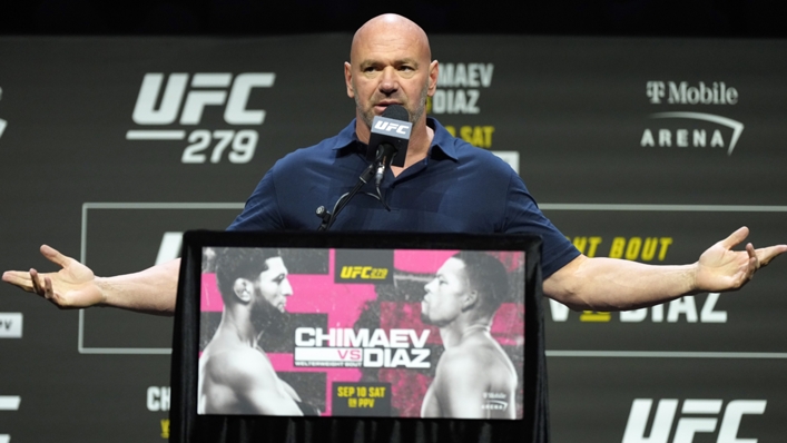 Dana White announces the UFC 279 press conference has been cancelled for safety reasons