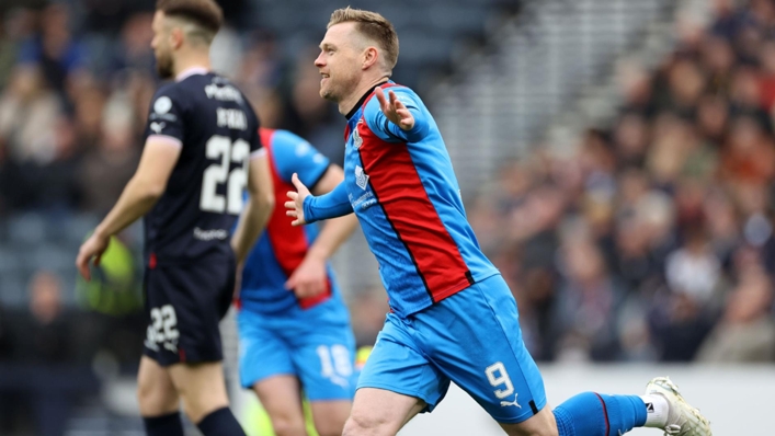 Inverness’ Billy Mckay nets his penalty against Falkirk (Steve Welsh/pa)