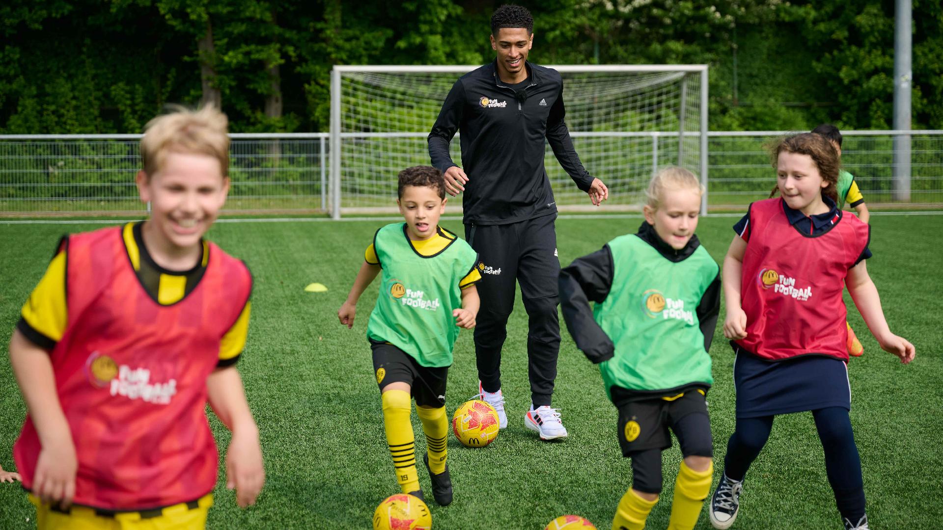 Jude Bellingham is an ambassador for the McDonald’s Fun Football programme (McDonald’s handout)