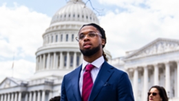 Damar Hamlin pictured at the United States Capitol earlier this week