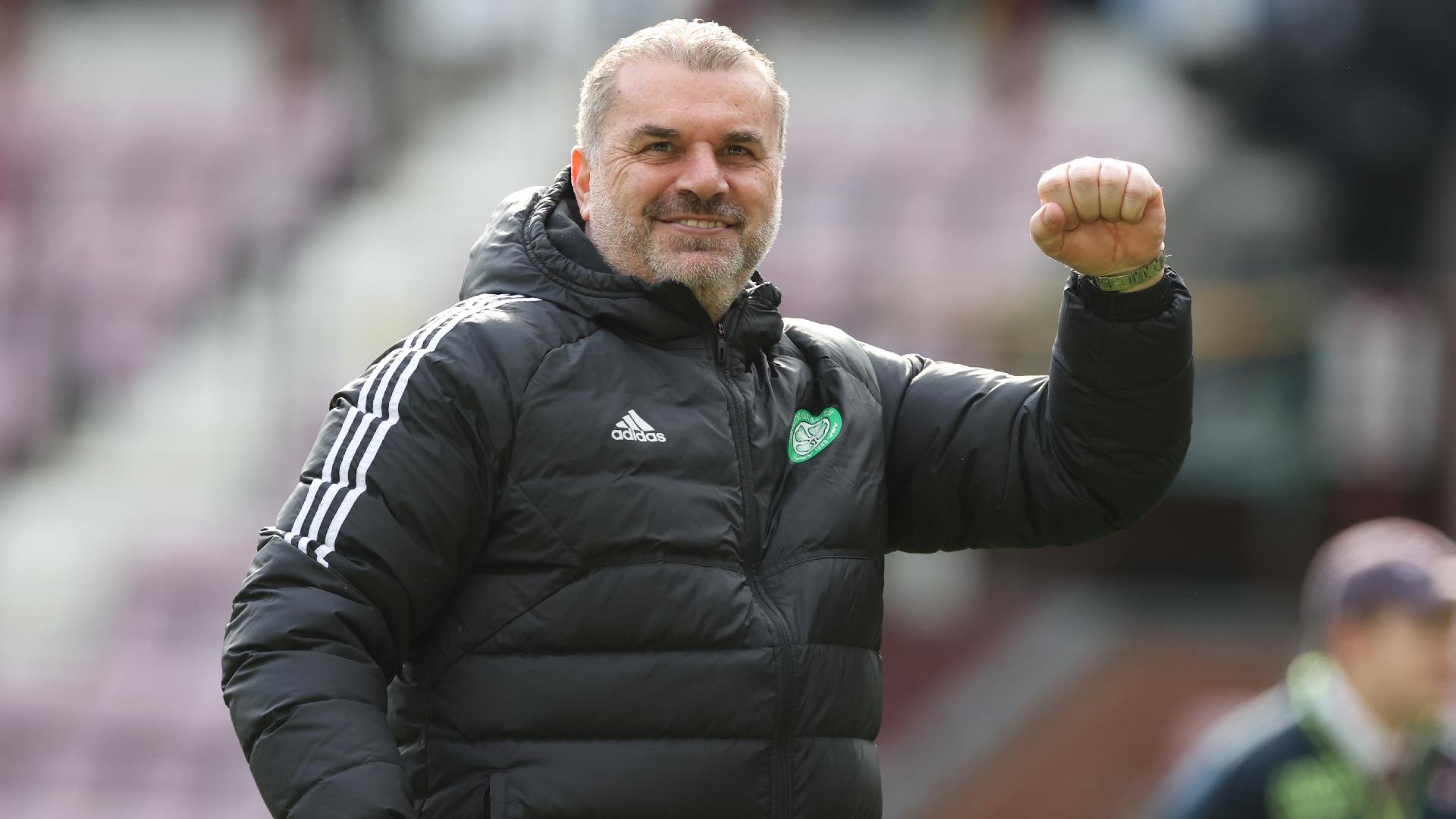 Ange Postecoglou aims to be celebrating at Tynecastle (PA)