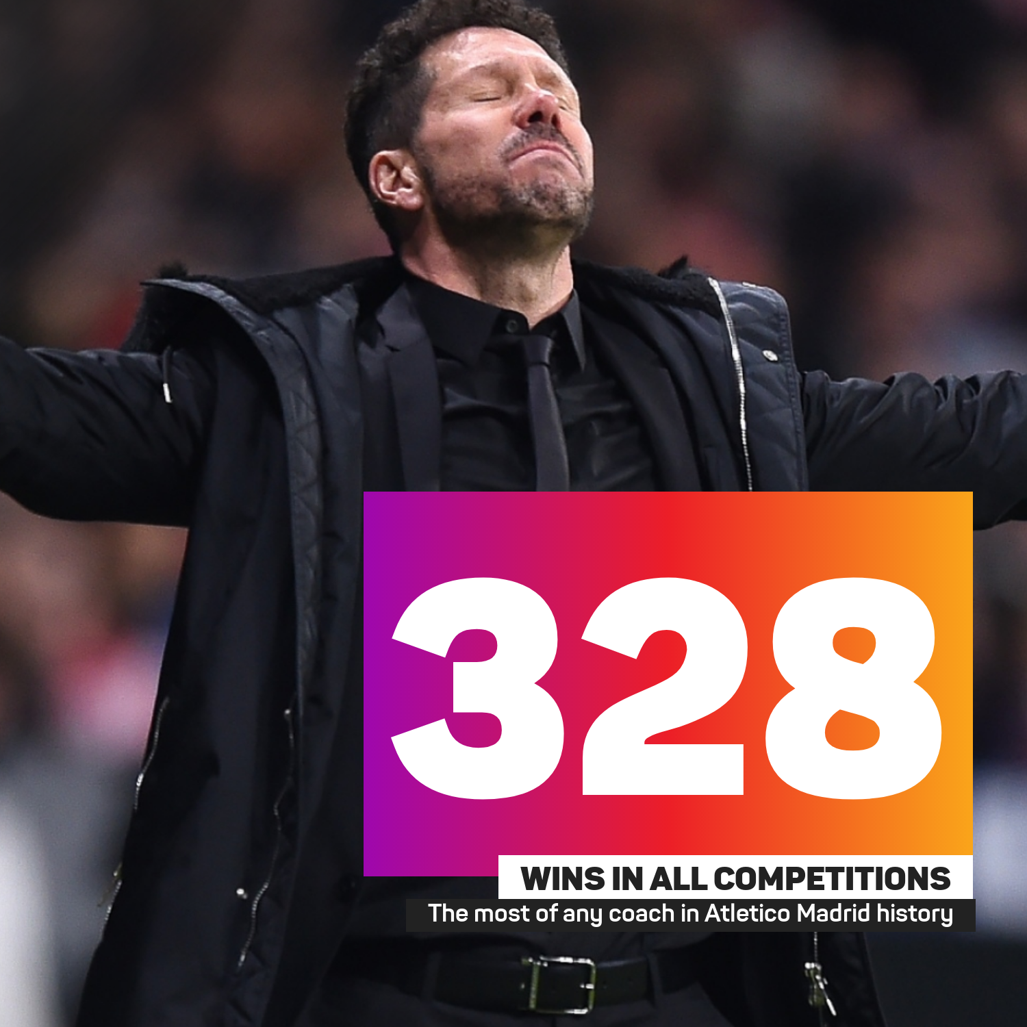 Diego Simeone wins with Atletico Madrid