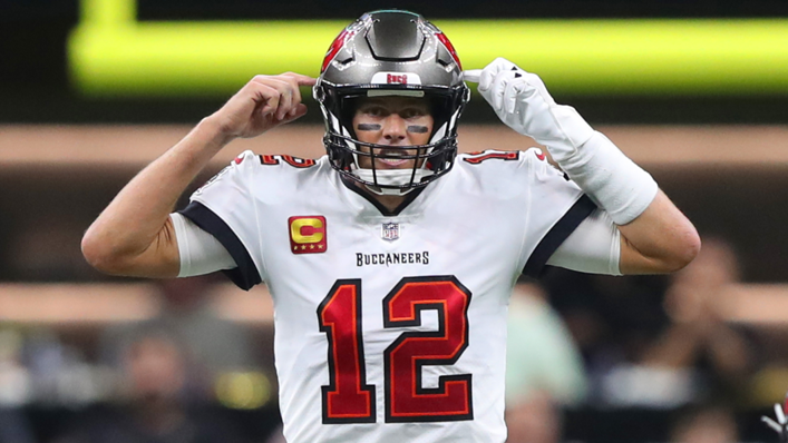 Tampa Bay Buccaneers quarterback Tom Brady signals to his team-mates during the game against the New Orleans Saints