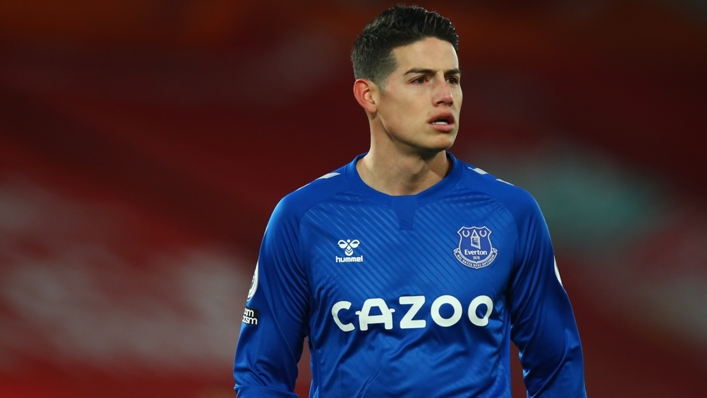 Everton could welcome back James Rodriguez for the visit of Sheffield United