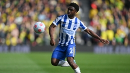 Tariq Lamptey playing for Brighton and Hove Albion against Norwich City