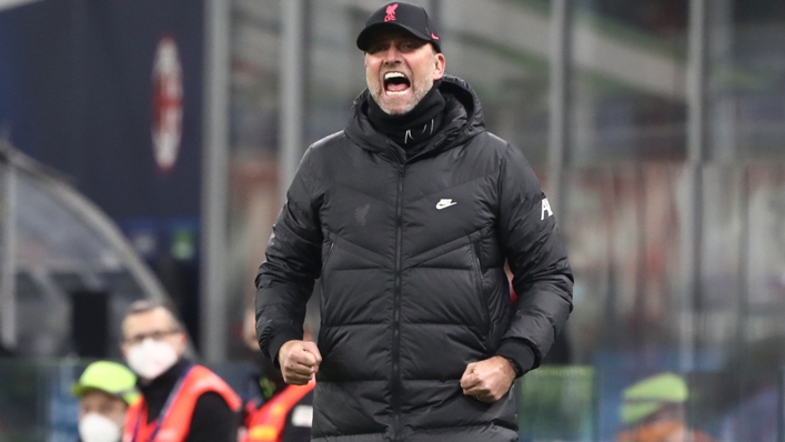 Jurgen Klopp celebrates victory over Milan
