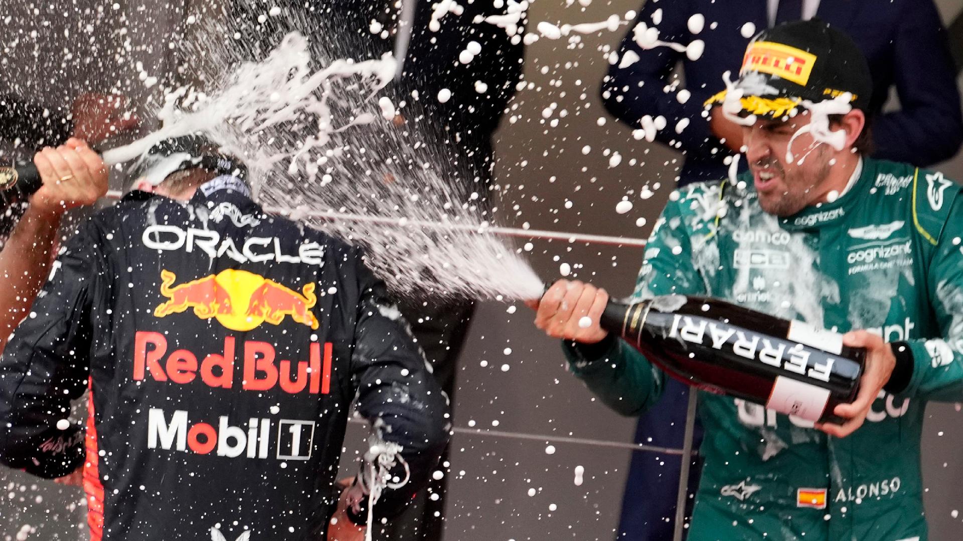 Fernando Alonso was on the podium again in Monaco (Luca Bruno/AP)