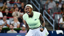 Gauff overcomes serving struggles again to reach last 16 in Montreal