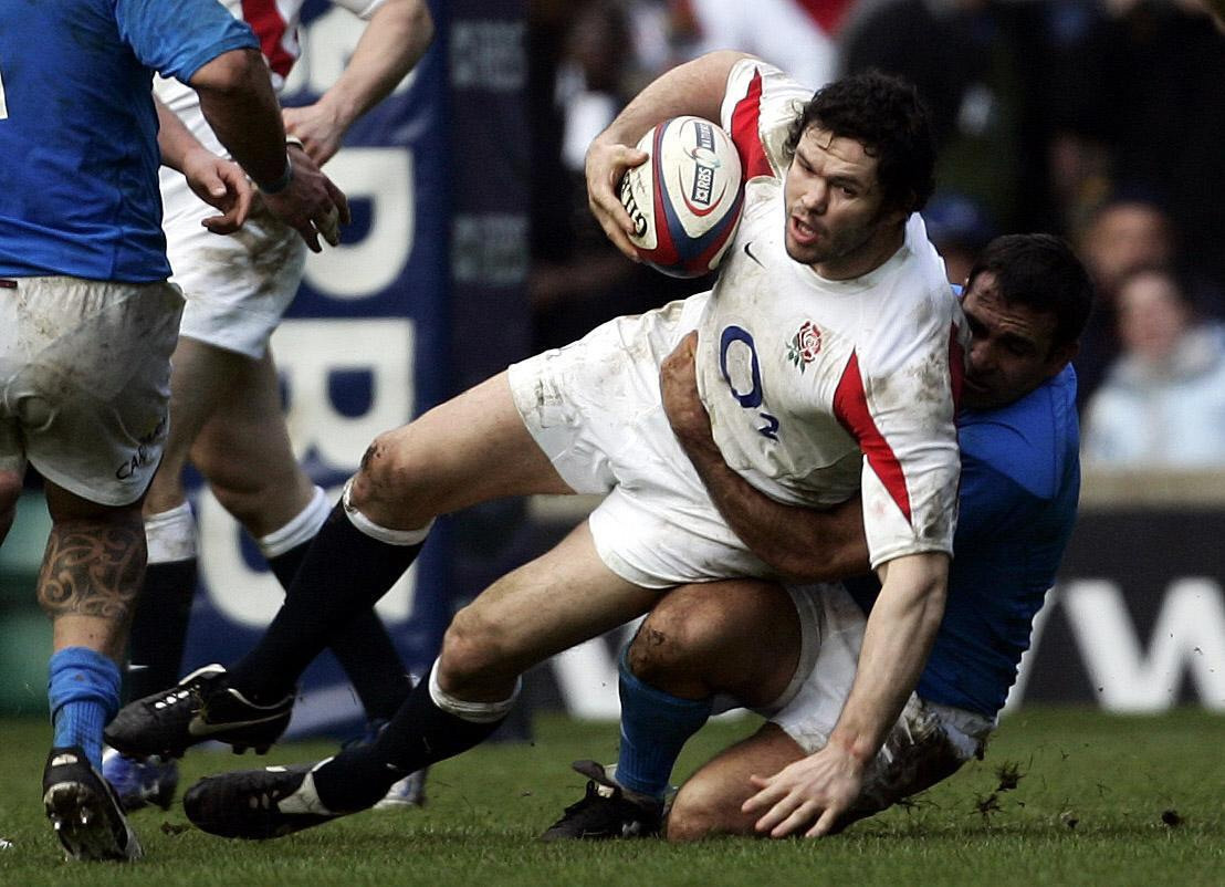 Andy Farrell in action for England