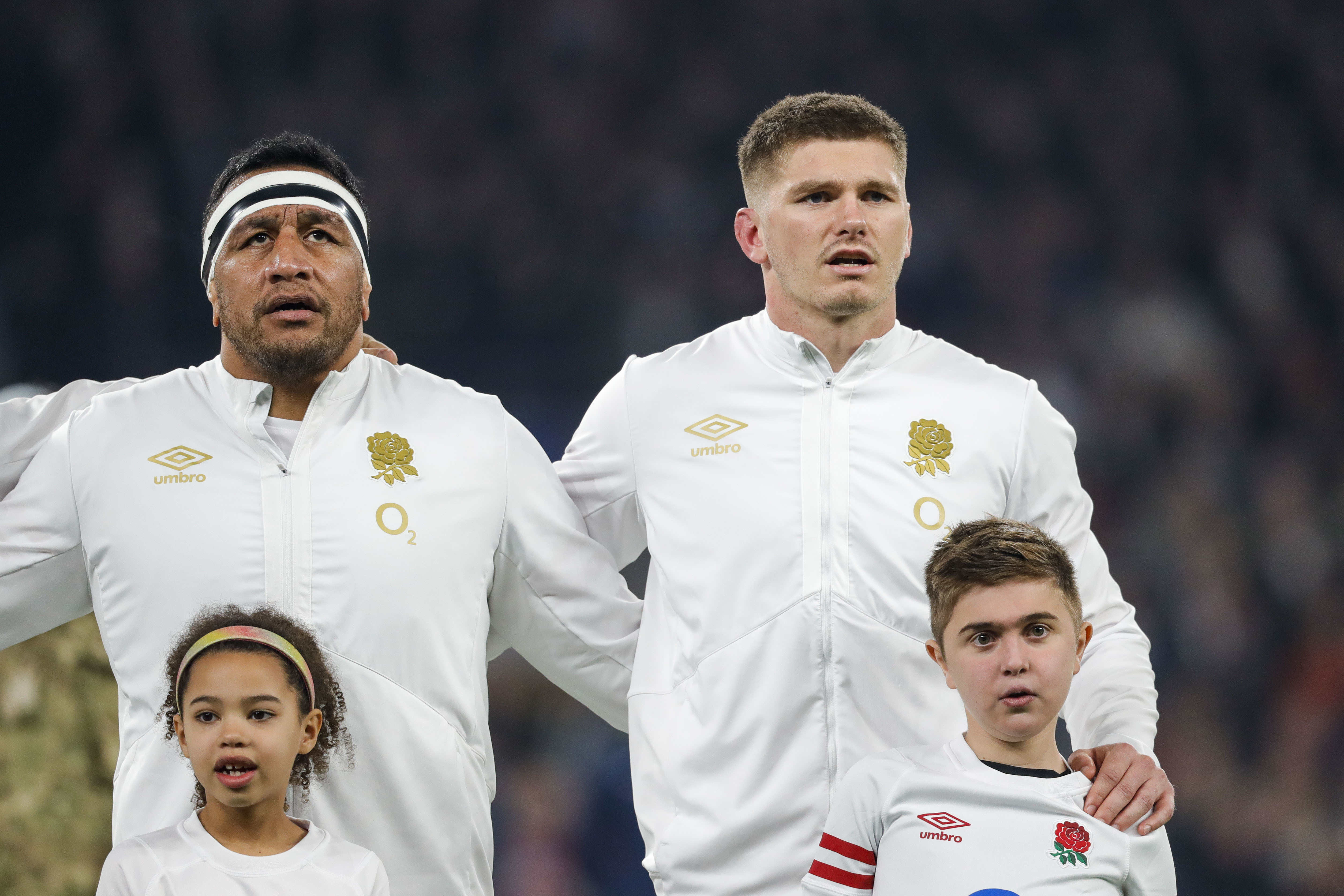 England's Mako Vunipola (left) and Owen Farrell line-up