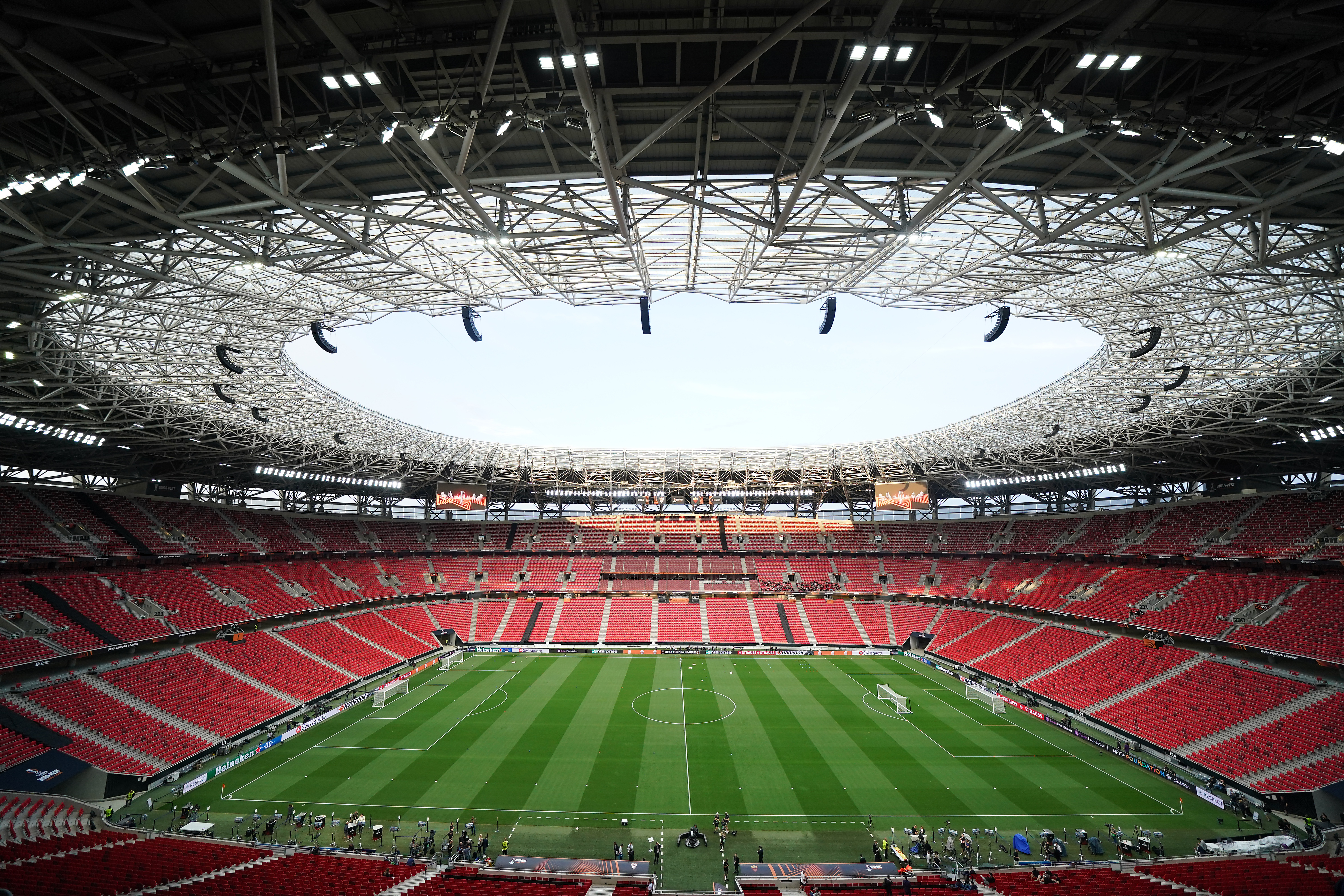 The Puskas Arena in Budapest will host Wednesday's Europa League final