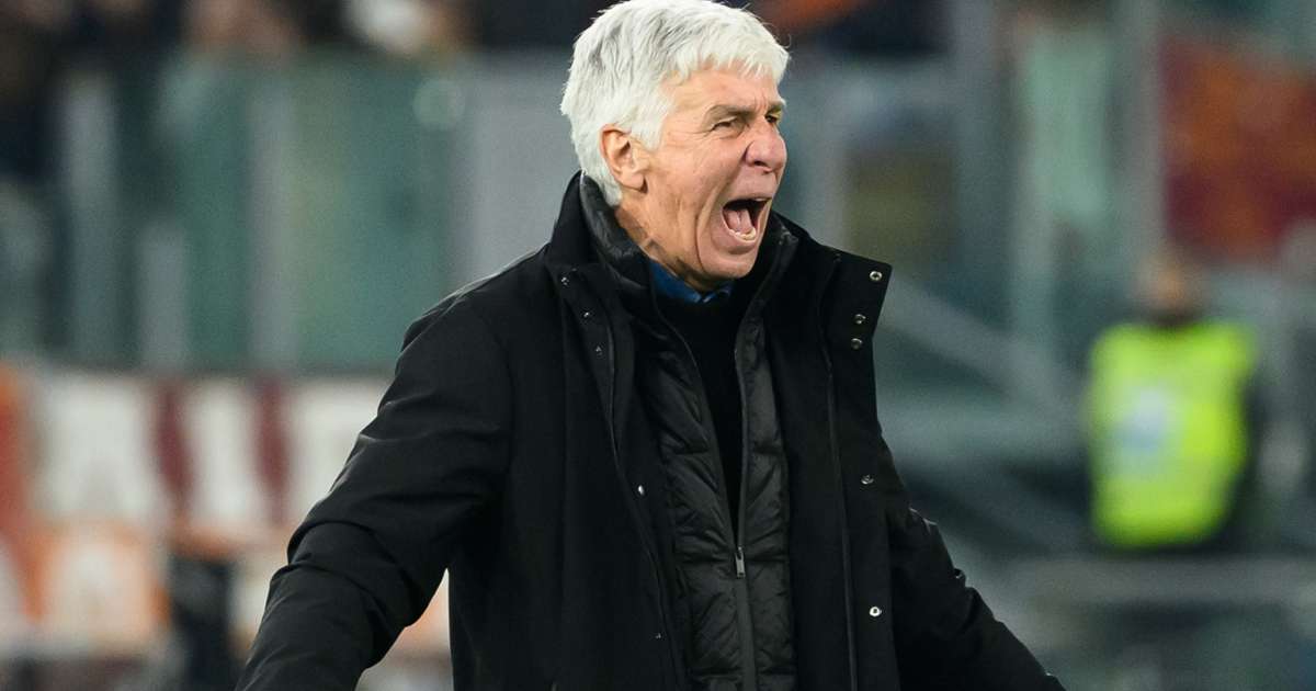 Gian Piero Gasperini, AS Roma manager, speaking during a press conference