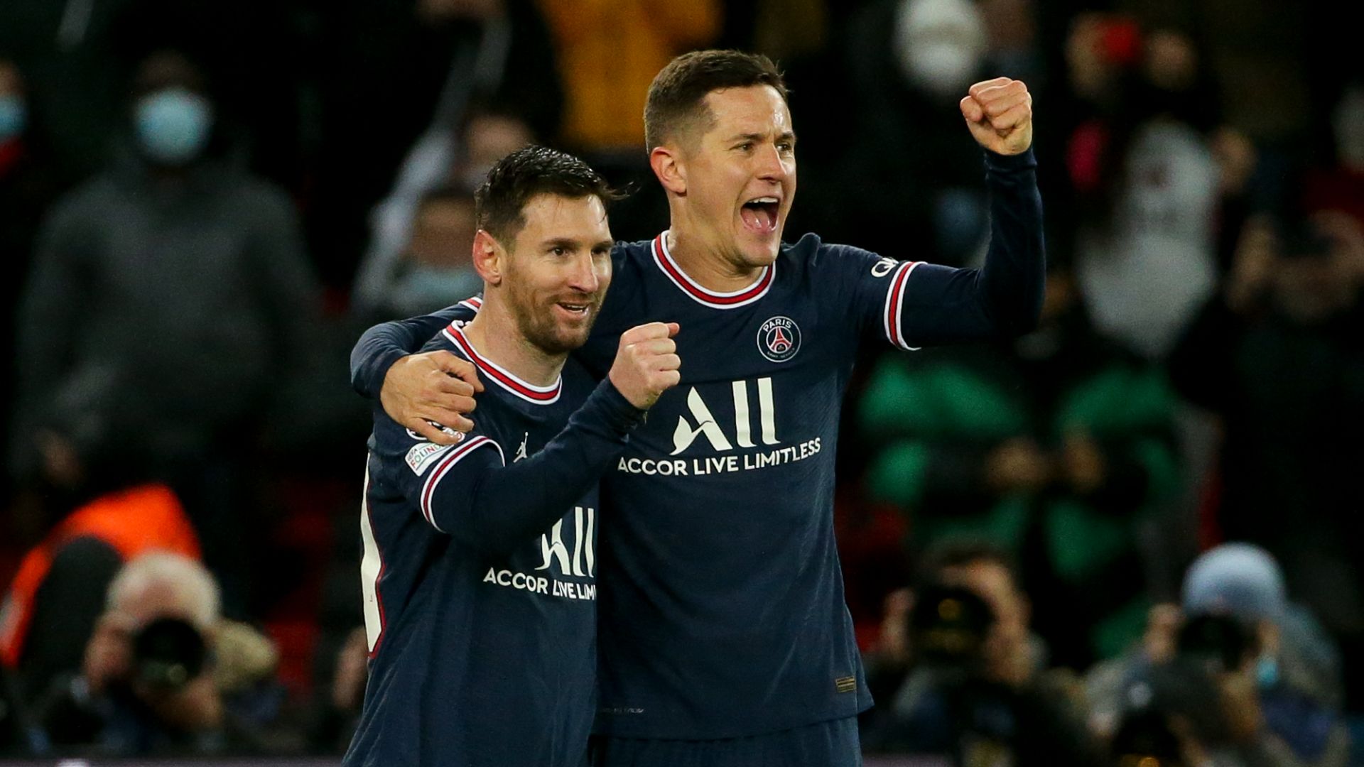 Lionel Messi and Ander Herrera played together last season