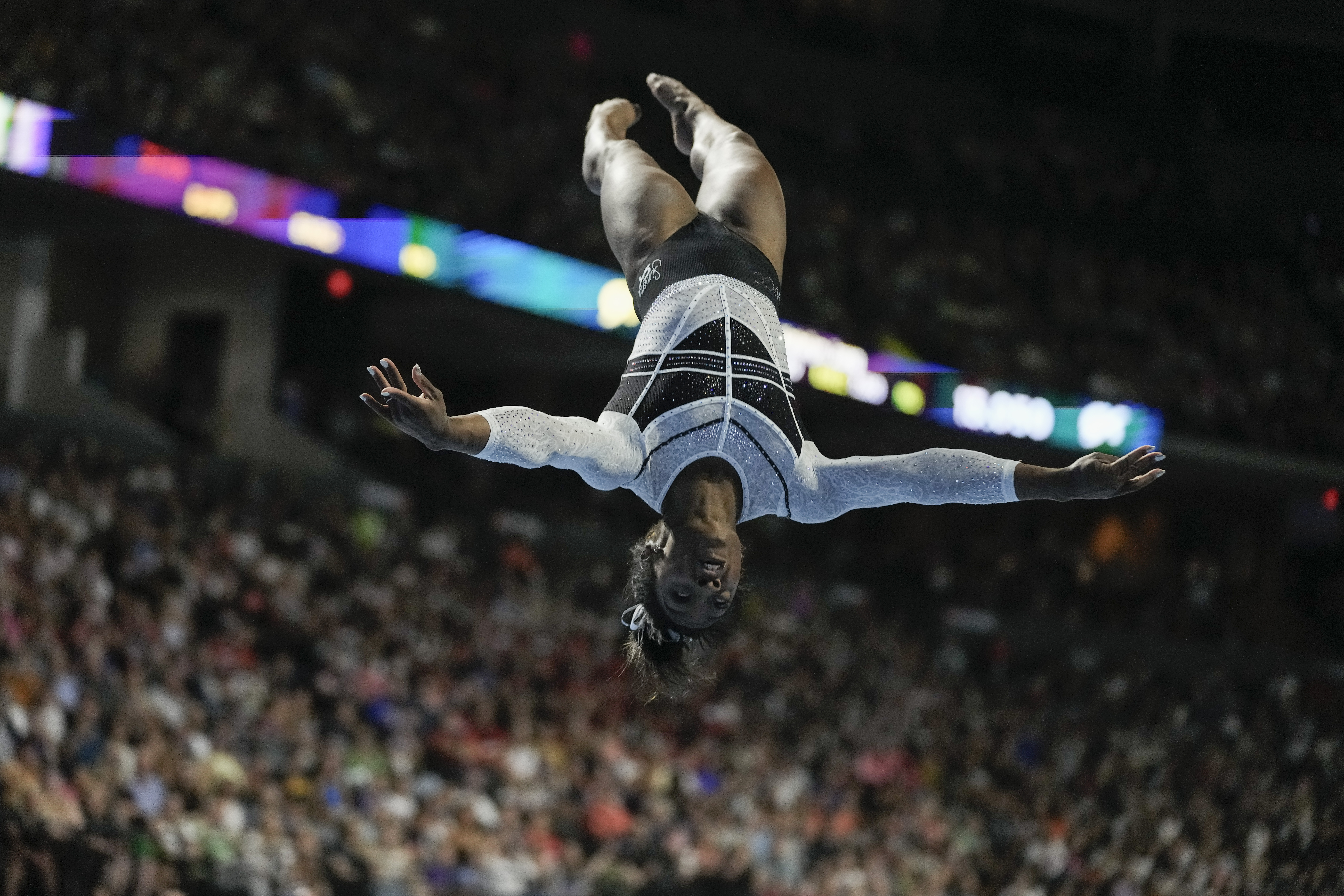Simone Biles during her floor exercise