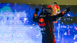 Sergio Perez celebrates at the Singapore Grand Prix
