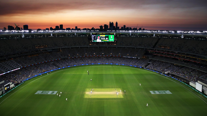 A general view during the First Test match in the series between Australia and New Zealand at Optus Stadium in 2019
