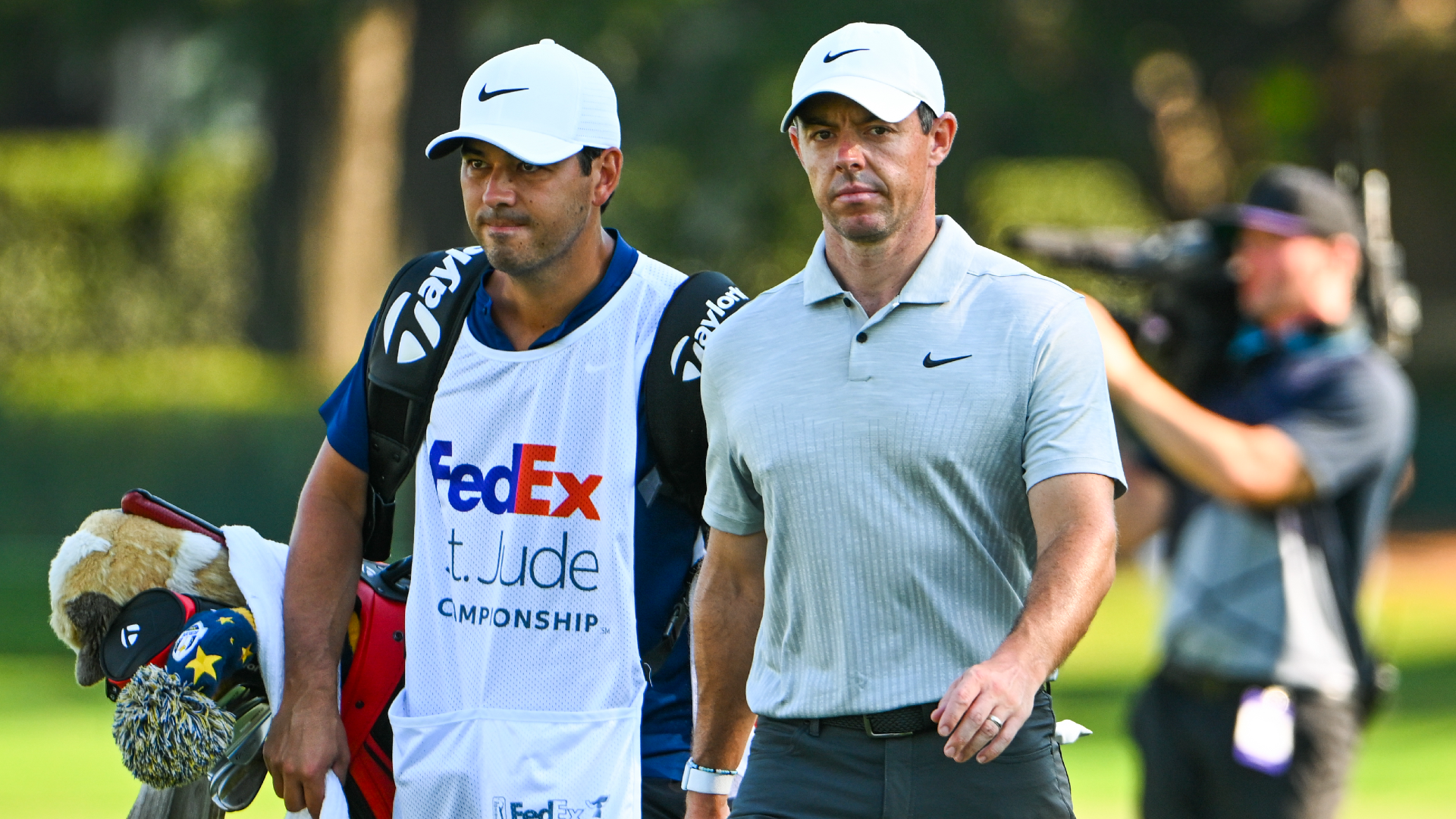 Rory McIlroy of Northern Ireland at the 13th hole during the second round of the FedEx St. Jude Championship at TPC Southwind