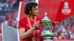 Trent Alexander-Arnold with the FA Cup