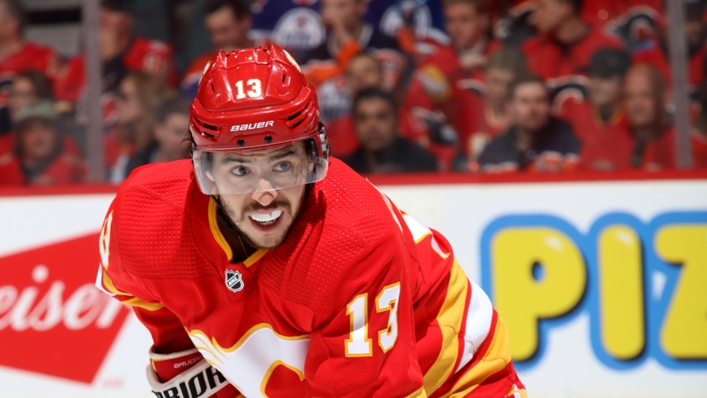 Johnny Gaudreau in action for the Calgary Flames