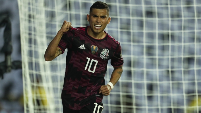 Mexico's Orbelin Pineda celebrates