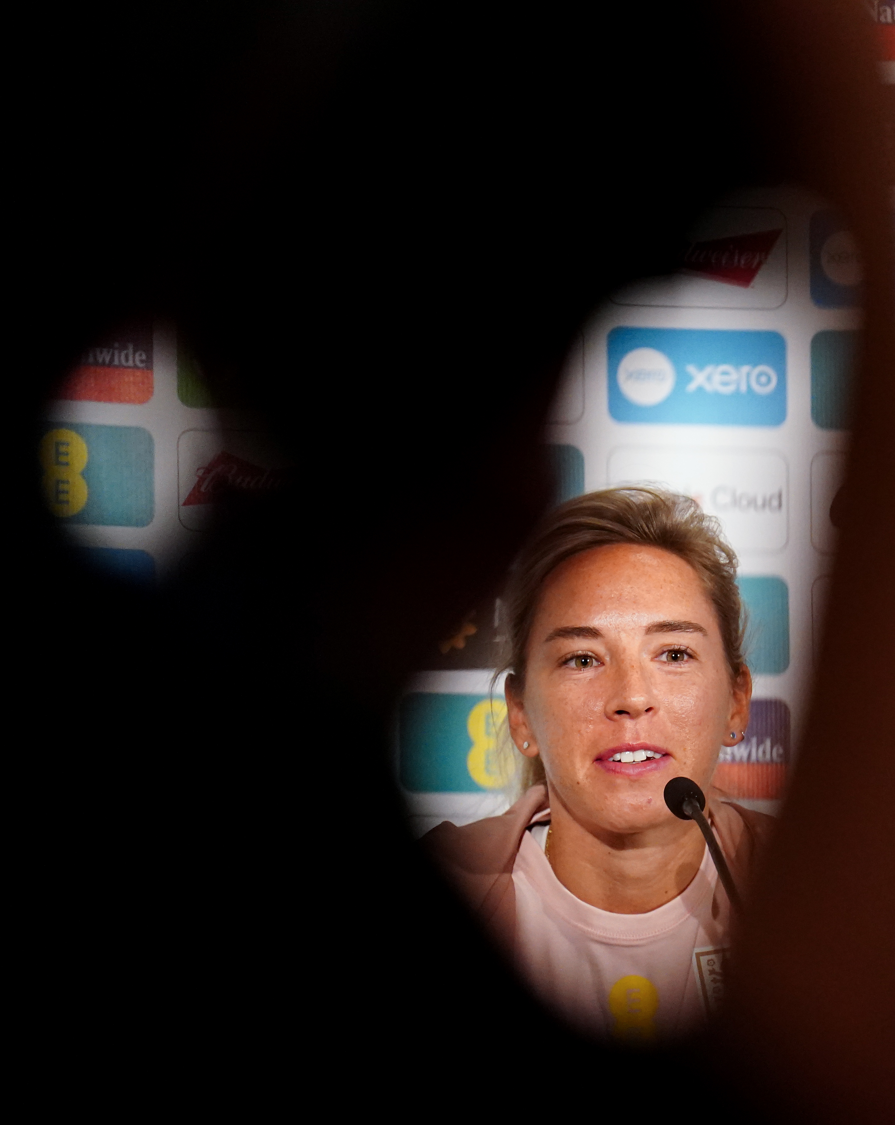 England's Jordan Nobbs speaks to the media at the Hilton Brisbane