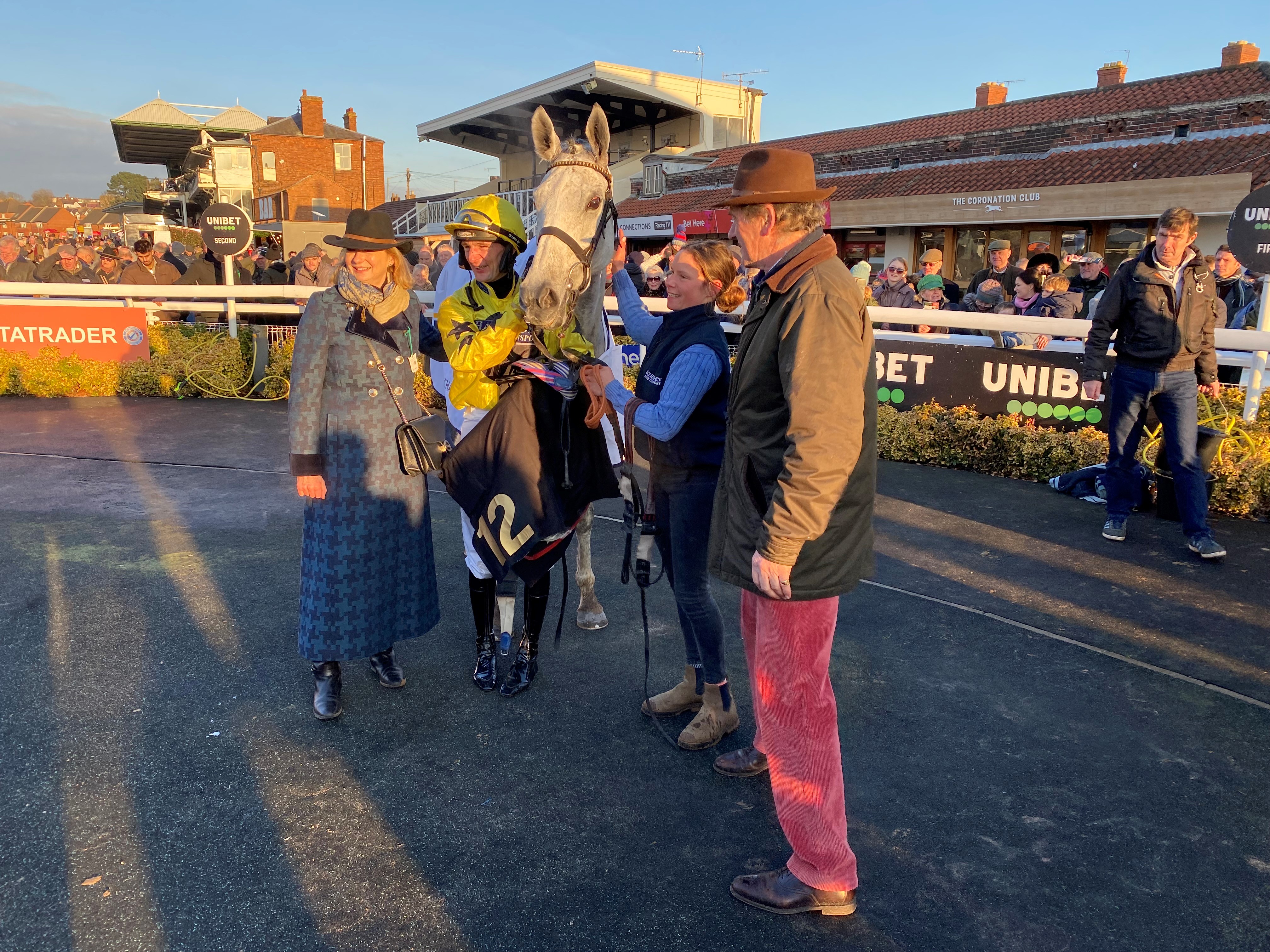 My Silver Lining and connections after big-race success at Warwick